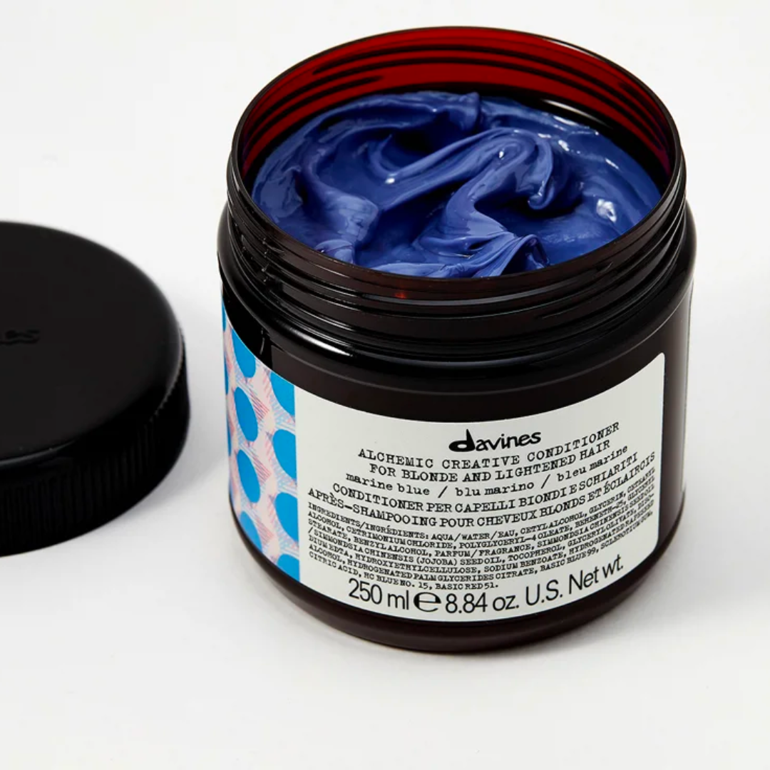 Davines Alchemic Creative Conditioner  For Blonde and Lightened Hair [Blue Marine]